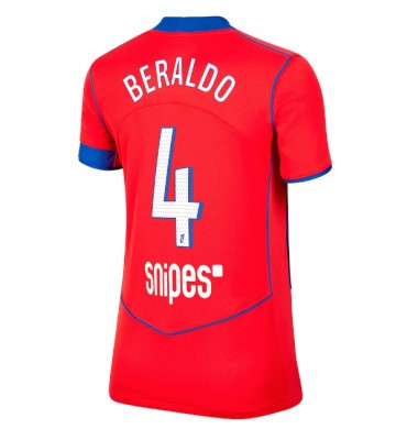 Paris Saint-Germain Lucas Beraldo #4 Tredjetrøje Dame 2025-26 Kortærmet